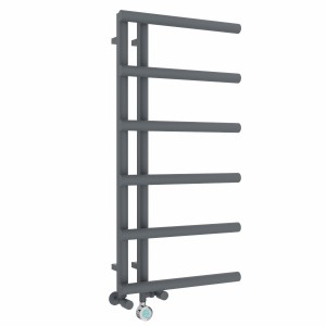 Alesund 988 x 500mm Dual Fuel Anthracite Thermostatic Touch Control Wifi Electric Heated Towel Rail