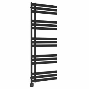 Koli 1600 x 600mm Black Thermostatic Touch Control Wifi Electric Heated Towel Rail
