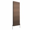 Karlstad 1600 x 546mm Black Copper Double Flat Panel Vertical Designer Radiator