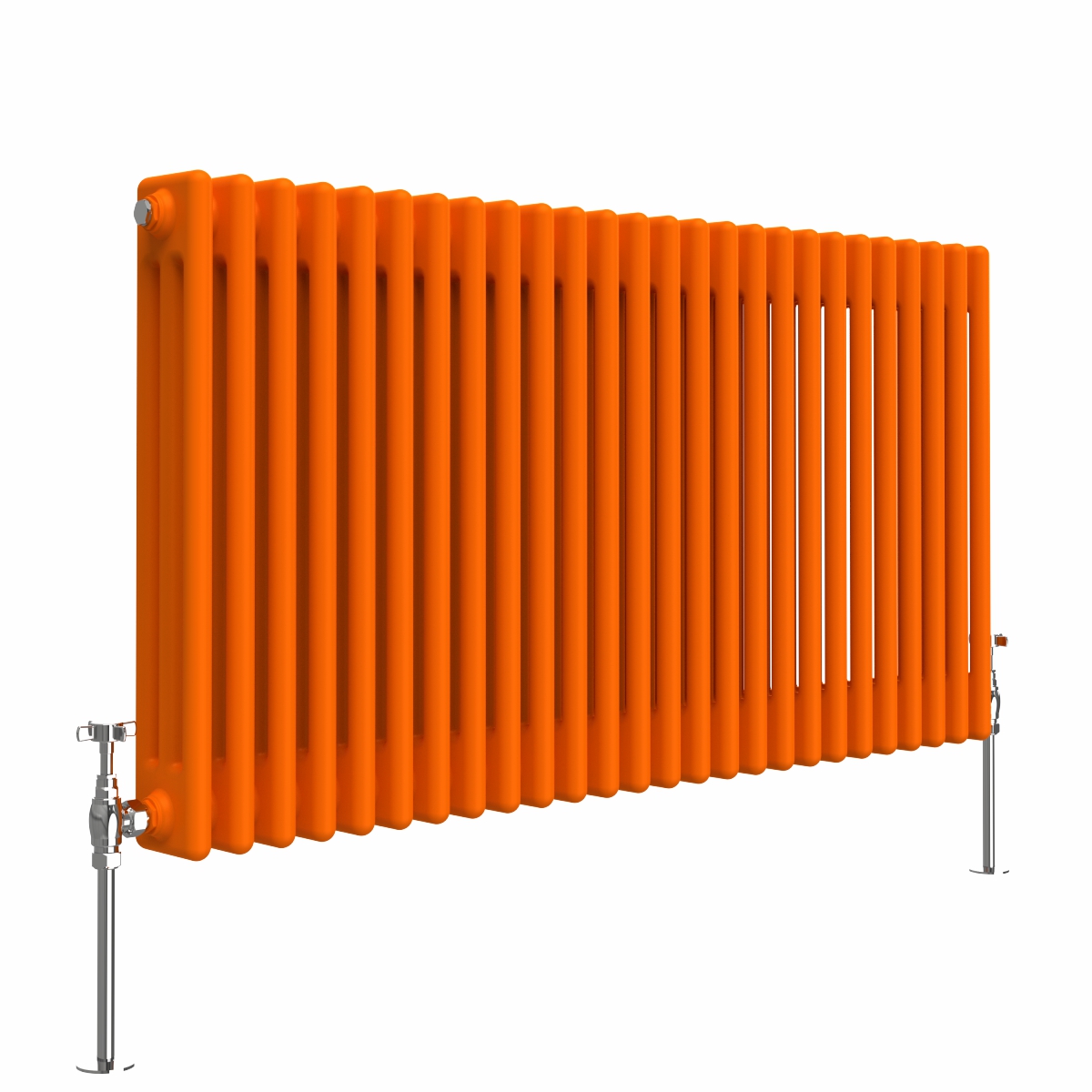 Bern 600 x 1190mm Bright Orange Triple Horizontal Column Radiator