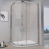 Aquariss 1000 x 800mm Offset Left Hand Quadrant Shower Enclosure - FREE Shower Tray & Waste