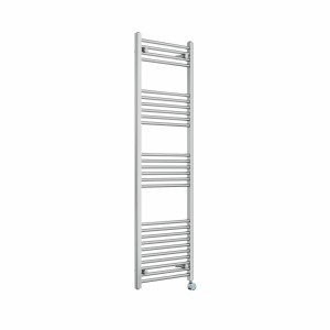 Bergen 1600 x 500mm Straight Chrome Thermostatic Touch Control Electric Heated Towel Rail