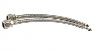 1/2" X 12mm Monobloc 300mm Flexible Tap Connector - Pair