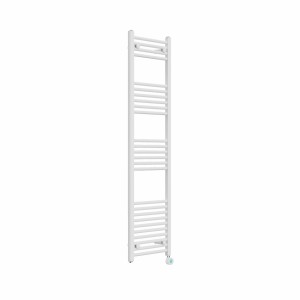Bergen 1600 x 400mm Straight White Thermostatic Touch Control Wifi Electric Heated Towel Rail