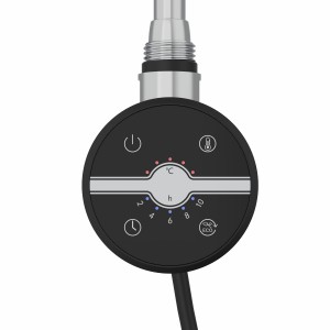 Newton Round Touch Controls Thermostatic Heating Element 200W Black