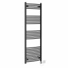 Fjord 1600 x 500mm Curved Black HEC Thermostatic Electric Heated Towel Rail