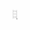 Fjord 600 x 400mm Curved White Thermostatic Touch Control Wifi Electric Heated Towel Rail