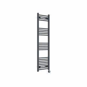 Bergen 1400 x 400mm Straight Anthracite Thermostatic Touch Control Wifi Electric Heated Towel Rail