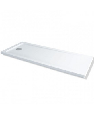 Essentials Anti-Slip 1700 x 700mm Bath Replacment Rectangle Stone Shower Tray White