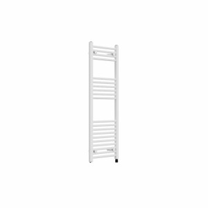 Bergen 1200 x 400mm Straight White Prefilled Electric Heated Towel Rail