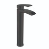 Flow Modern High Rise Basin Mixer Tap Matt Black