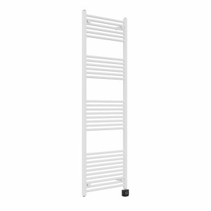 Bergen 1800 x 600mm Straight White Thermostatic Wifi Control Electric Heated Towel Rail
