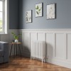 Bern 600 x 605mm White Four Column Horizontal Traditional Radiator