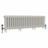 Classic  450 x 1460mm Porcelain White Triple Column Cast Iron Radiator - 23 Sections