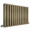 Lulea 600 x 900mm Black Gold Double Flat Panel Horizontal Designer Radiator