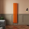 Norden 1800 x 355mm Bright Orange Single Oval Column Vertical Designer Radiator