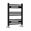 Fjord 600 x 500mm Curved Black Heated Towel Rail
