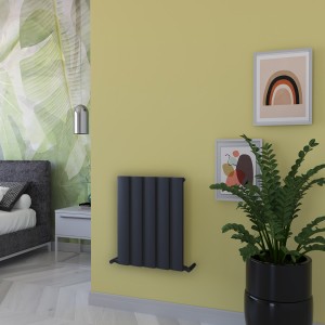 Carisa Step 600 x 470mm Anthracite Designer Aluminium Radiator