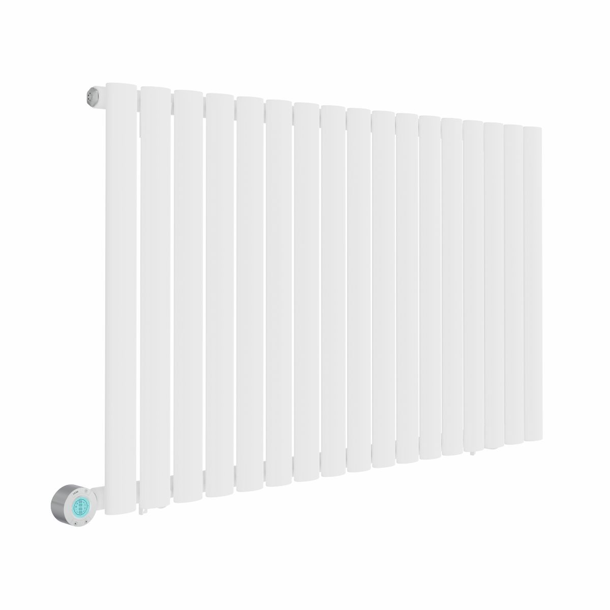 Norden 600 x 1004mm White Horizontal Oval Tube Wifi Electric Radiator - 800W