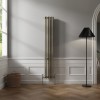 Bern 1800 x 290mm Black Gold Triple Column Vertical Traditional Radiator