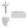 Splash Bathroom Suite with Back to Wall Toilet and Essential Singled Ended Bath 1600 x 700mm - Front Bath Panel Included