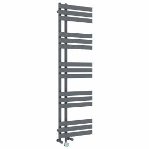 Koli 1600 x 450mm Dual Fuel Anthracite Thermostatic Touch Control Wifi Electric Heated Towel Rail