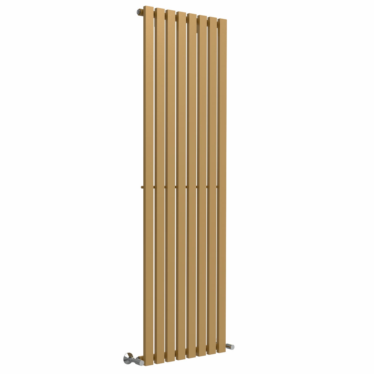 Lulea 1800 x 550mm Metallic Gold Single Flat Panel Vertical Designer Radiator