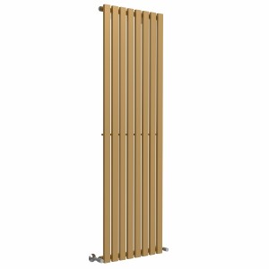Lulea 1800 x 550mm Metallic Gold Single Flat Panel Vertical Designer Radiator