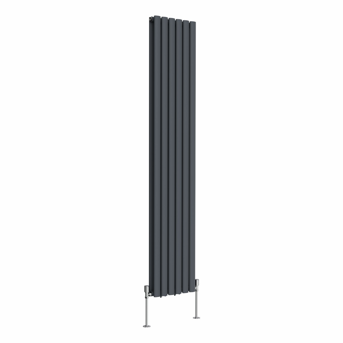 Norden 1800 x 355mm Anthracite Double Vertical Oval Tube Designer Radiator