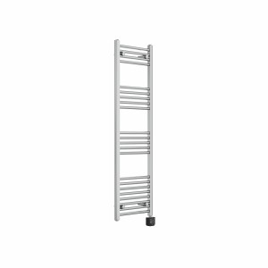 Bergen 1400 x 400mm Straight Chrome Thermostatic Wifi Control Electric Heated Towel Rail