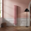 Bern 1800 x 290mm Rose Pink Triple Column Vertical Traditional Radiator