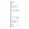 Kristiansund Round 1250 x 500mm White Simple Electric Heated Towel Rail
