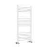 Bergen 1000 x 500mm Straight White Heated Towel Rail