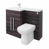Calm Grey Left Hand Combination Vanity Unit with RAK-Origin Toilet & Soft Close Seat & Concealed Cistern - 1100mm