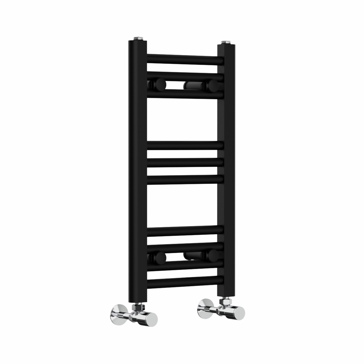 Bergen 600 x 300mm Straight Black Heated Towel Rail