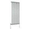 Voss 1200 x 545mm Chrome Single Round Tube Vertical Radiator