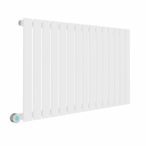 Karlstad 600 x 1022mm White Flat Panel Horizontal Wifi Electric Radiator - 1000W