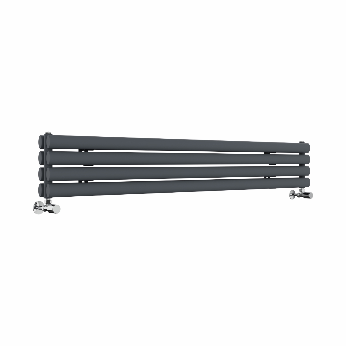 Norden Oval Tube Double Horizontal Designer Radiator - Choice of Size & Colour