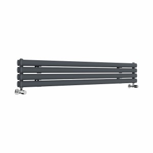 Norden Oval Tube Double Horizontal Designer Radiator - Choice of Size & Colour