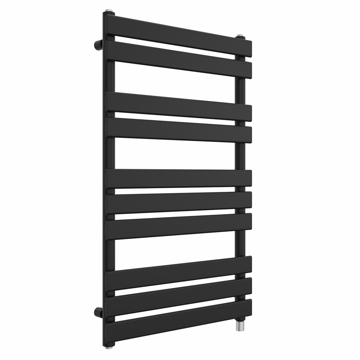 Juva 1000 x 600mm Satin Black Flat Panel Simple Electric Heated Towel Rail