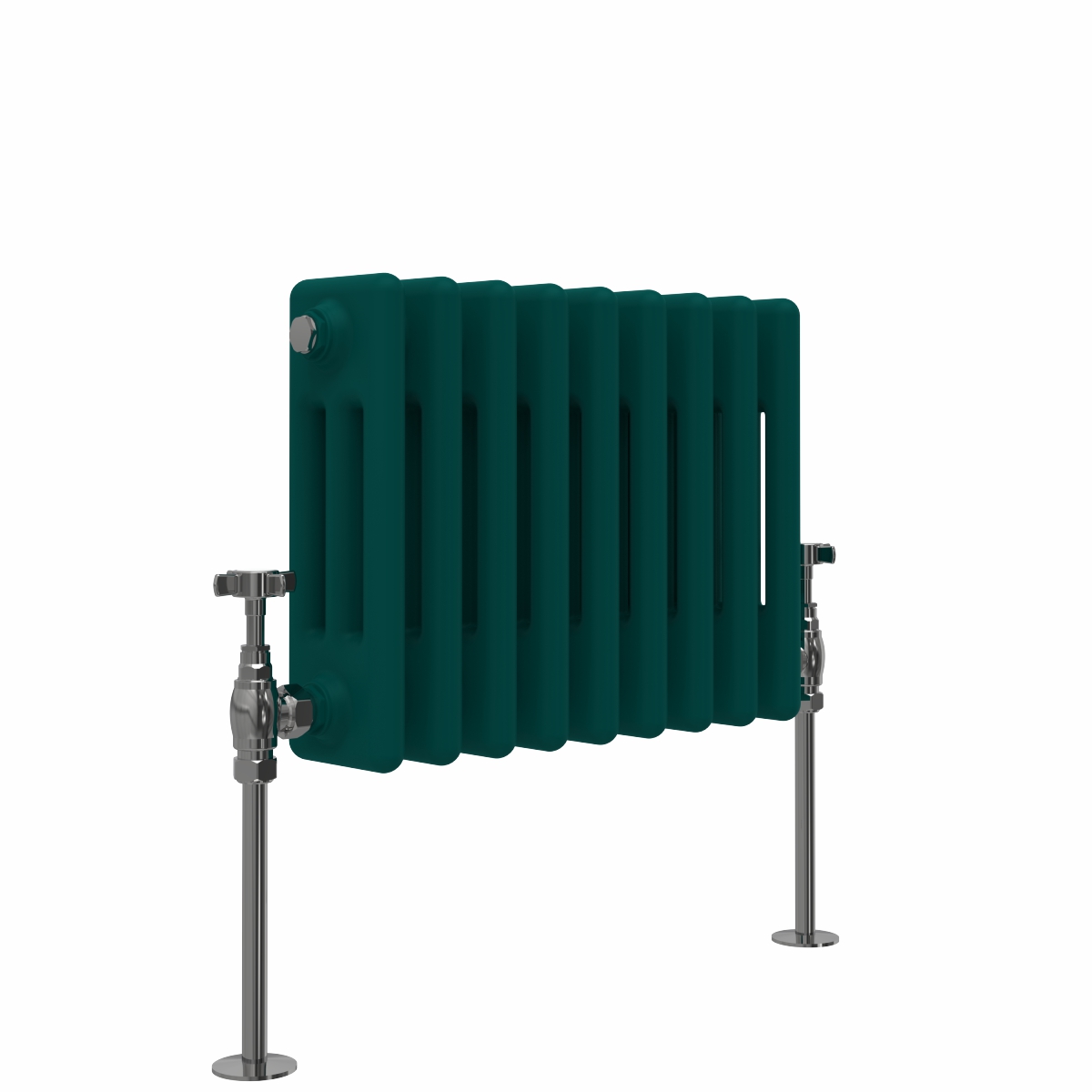 Bern 300 x 425mm Blue Green Triple Horizontal Column Radiator