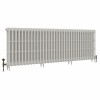 Classic  745 x 2142mm Porcelain White Triple Column Cast Iron Radiator - 34 Sections