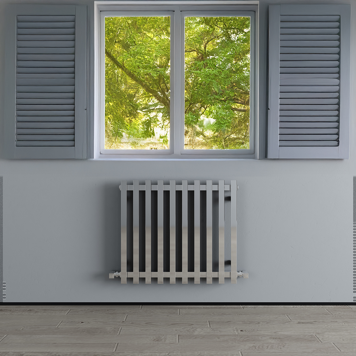 Carisa Zara 550 x 635mm Chrome Plated Designer Steel Radiator