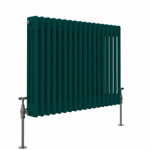 Bern 600 x 830mm Blue Green Triple Horizontal Column Radiator
