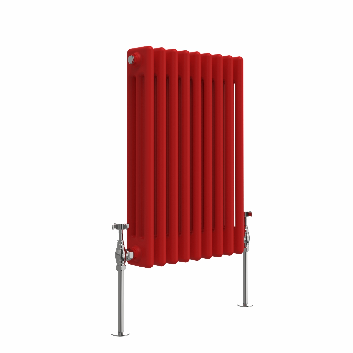 Bern 600 x 425mm Traditional Signal Red Triple Horizontal Column Radiator