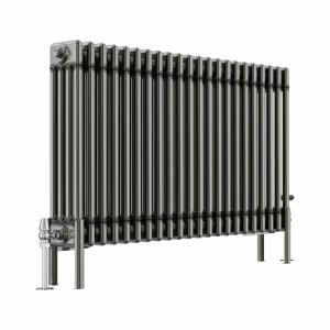 Bern 600 x 1010mm Raw Metal Four Column Horizontal Traditional Radiator