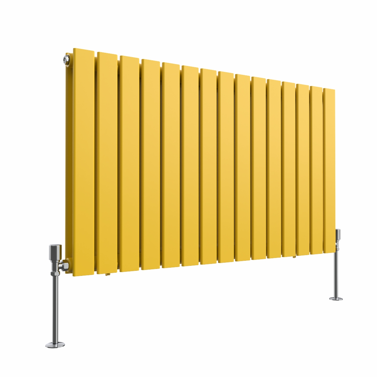 Karlstad 600 x 1022mm Zinc Yellow Double Horizontal Flat Panel Designer Radiator
