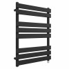 Juva 800 x 600mm Satin Black Flat Panel Simple Electric Heated Towel Rail