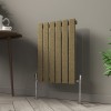 Karlstad 600 x 410mm Black Gold Single Horizontal Flat Panel Designer Radiator