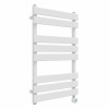 Juva 800 x 500mm White Flat Panel Thermostatic Touch Control Wifi Electric Heated Towel Rail